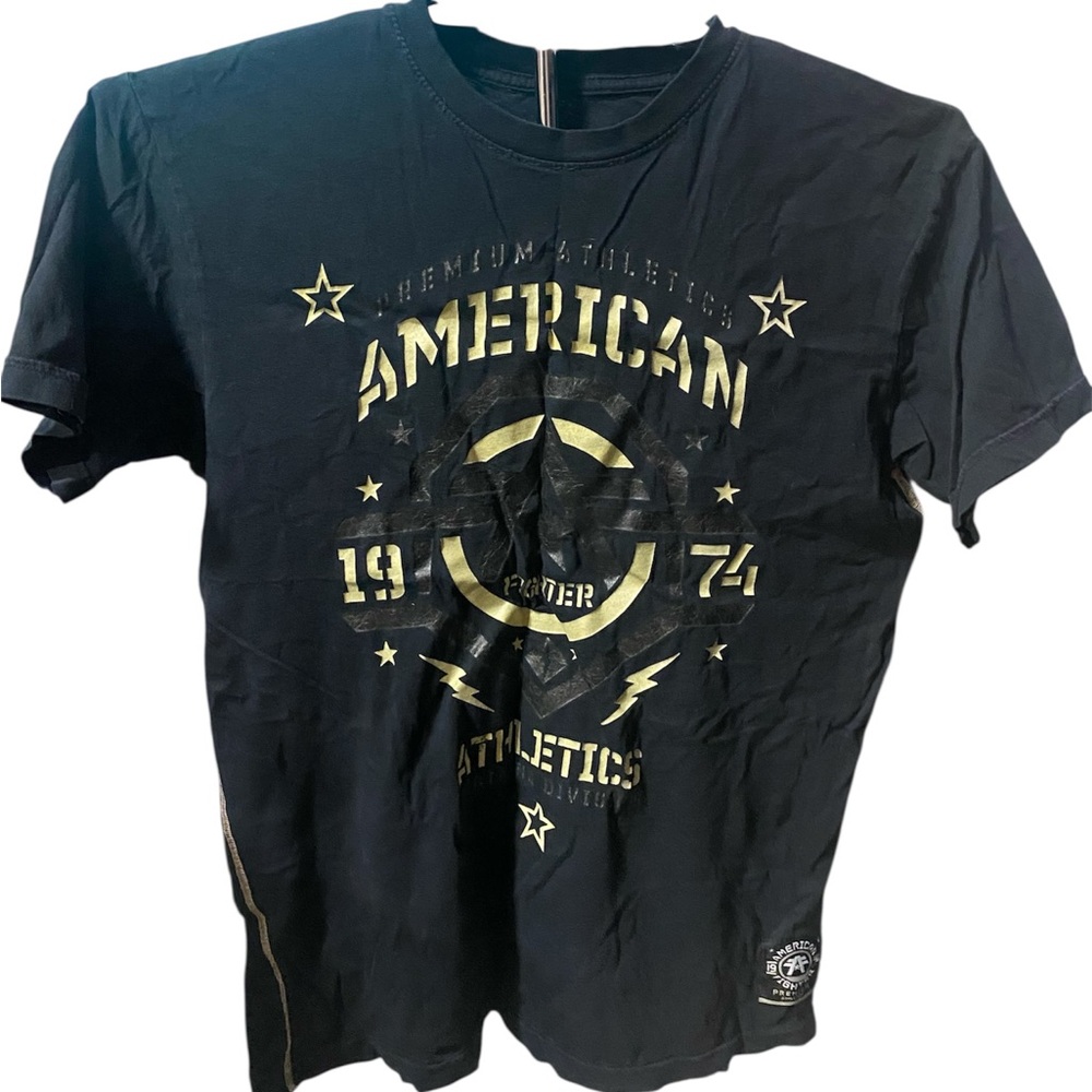 American fighter Gold & Black Graphic Tee
